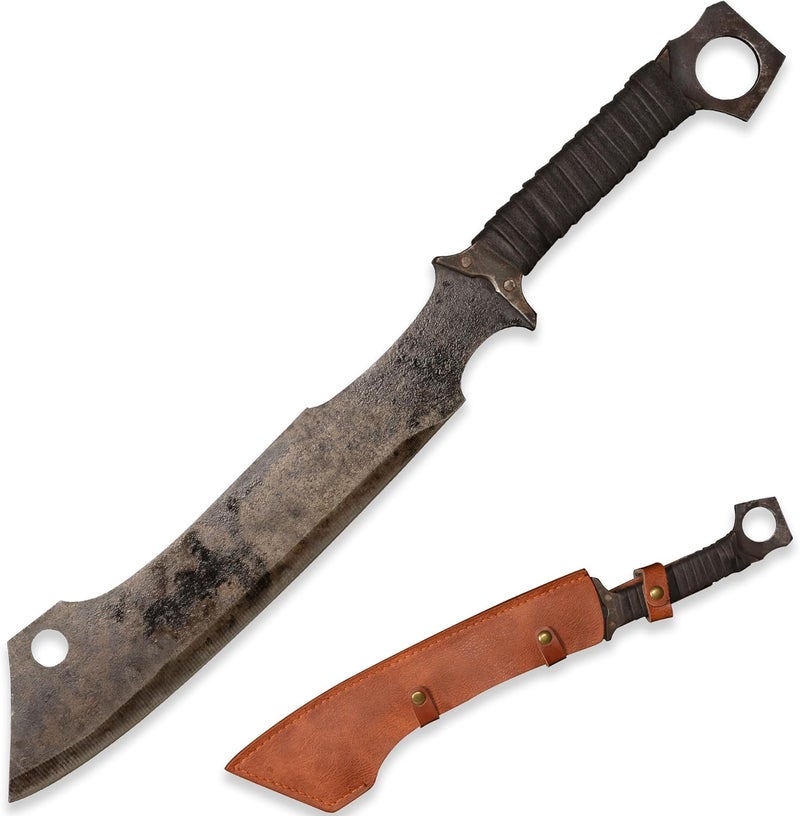 SV Handmade cast Manganese Steel Chopping Blade Sword, Full Tang, Outdoor, Hunting, Camping, Hiking, Survival, with Protective Cover, Multiple Styles to Choose from - Image 1